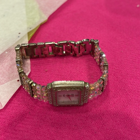 Anne Klein beaded and sparkly watch, feels like art deco, diamond Swiss. - Picture 9 of 9